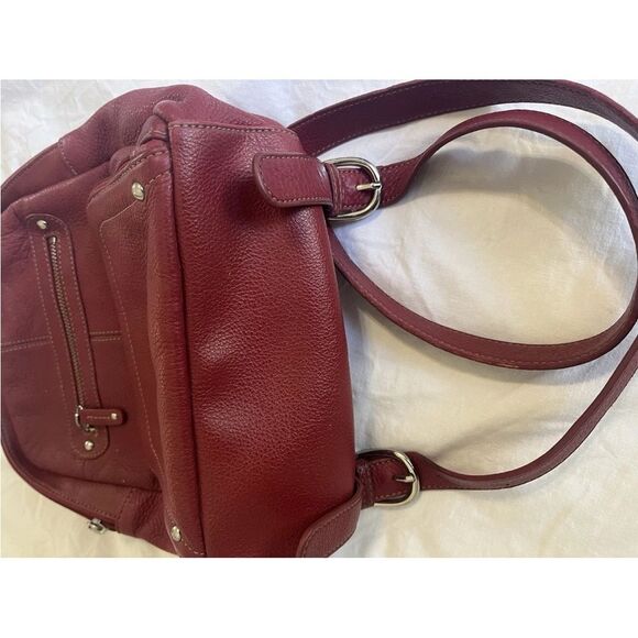 VTG Wilson Leather Mini Backpack Purse 10x9x4” Handbag Red - Picture 4 of 14